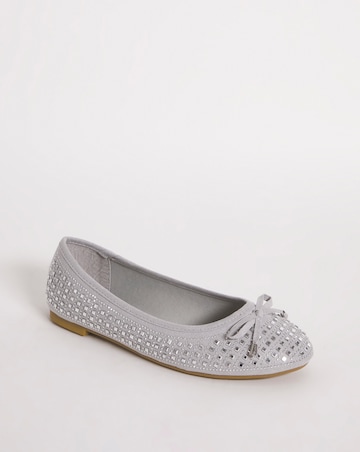 Charlize Embellished Ballerina Shoes - Extra Wide Fit (EEE)