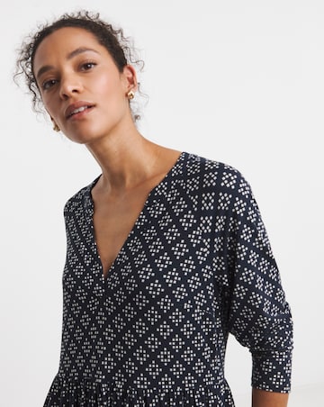 Soft Touch Long Sleeve Notch Neck Dress