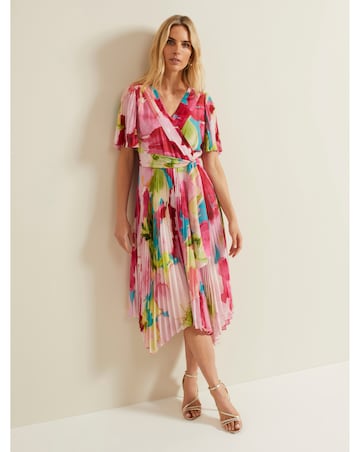 Phase Eight Kendal Floral Pleat Midi Dress
