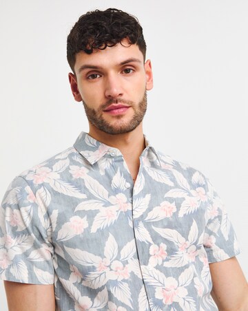 Printed Short Sleeve Cotton Shirt