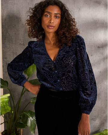 FatFace Joelle Burnout Blouse