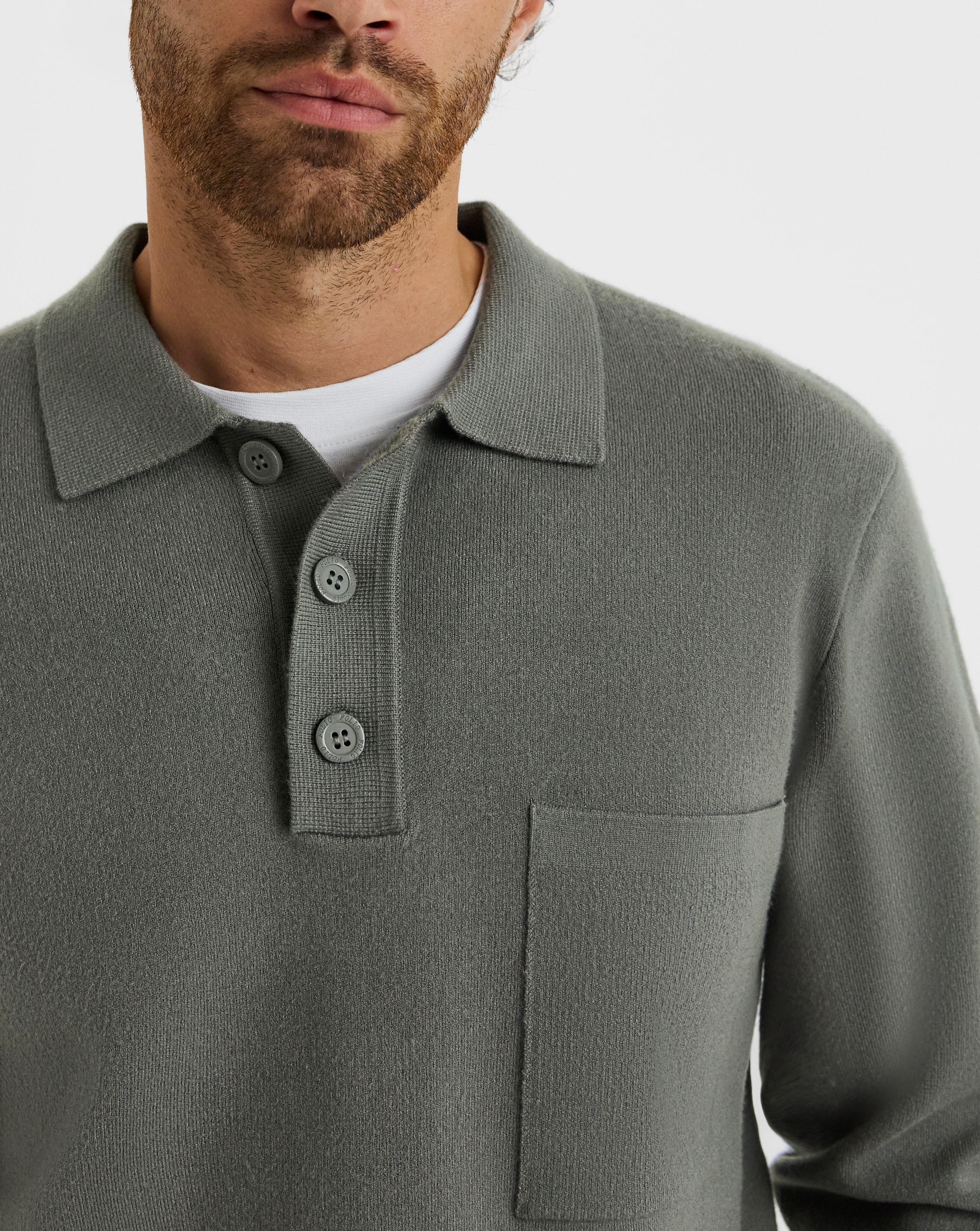 Folio Knitted Slouch Button Polo | JD Williams