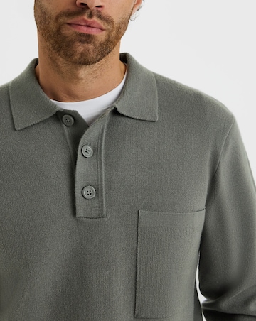 Folio Knitted Slouch Button Polo