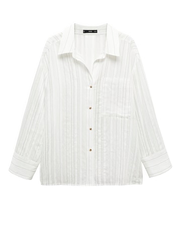 Mango Stripe Collar Blouse