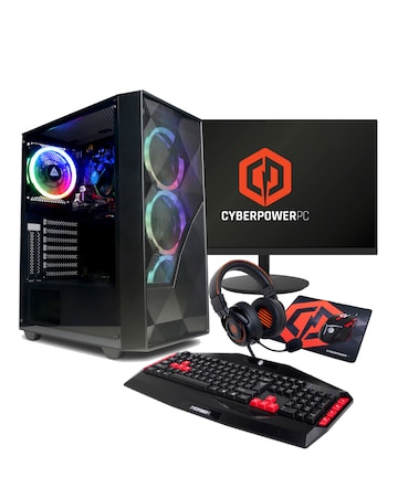 CyberPowerPC Eurus AMD Ryzen 5 5600G, 8GB RAM, 500GB NVMe SSD Gaming Bundle