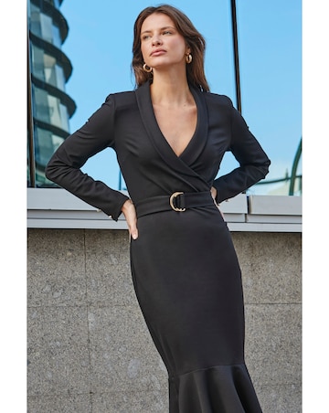 Sosandar Tailored Blazer Style Fishtail Dress