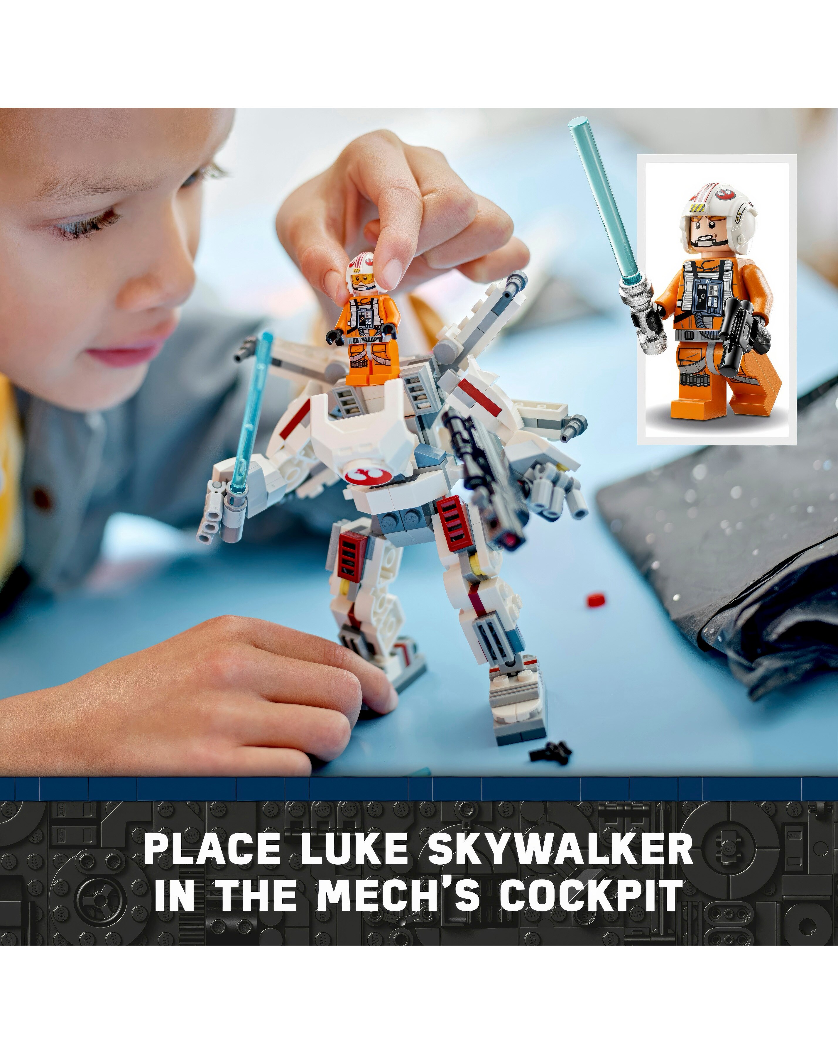 LEGO Star Wars Luke Skywalker X-Wing Mech Set 75390 | JD Williams