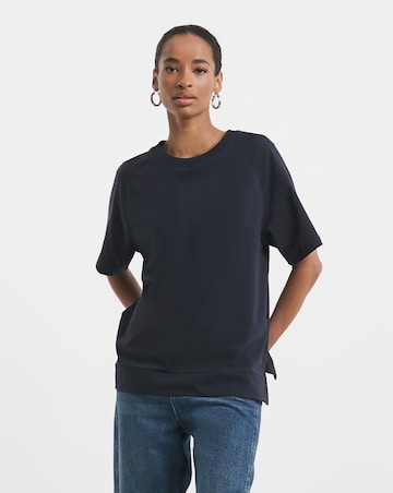 Pure Cotton Crew Neck Raglan T-shirt