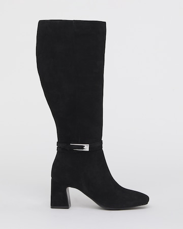 Alfie Heeled Leather Knee High Boots - Wide Fit (E) & Super Curvy Calf