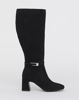 Alfie Heeled Leather Knee High Boots - Extra Wide Fit (EEE) & Super Curvy Calf