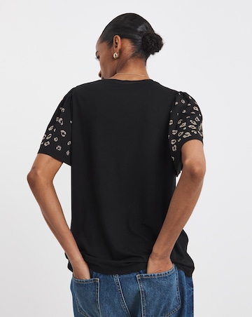 Embellished Angel Sleeve Top