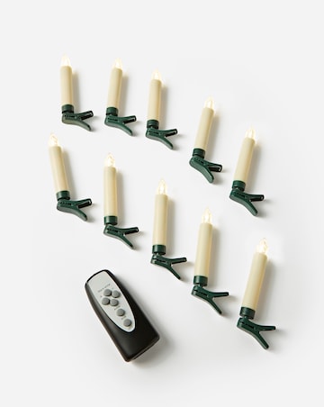 Christmas Tree Lit Candle Lights - Set of 10