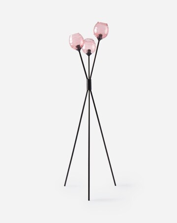 Plum Glass Tripod Floor Lamp