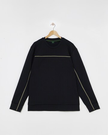 BOSS Black Stripe Crew Neck Sweat
