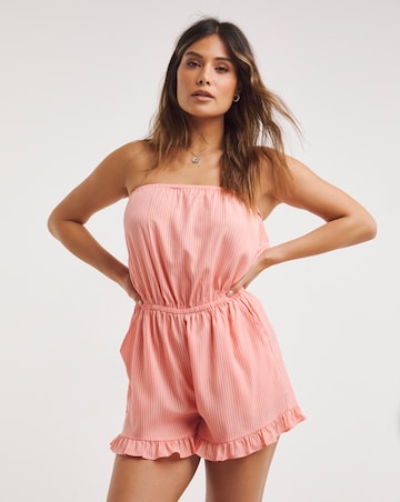 Value Bandeau Frill Beach Playsuit