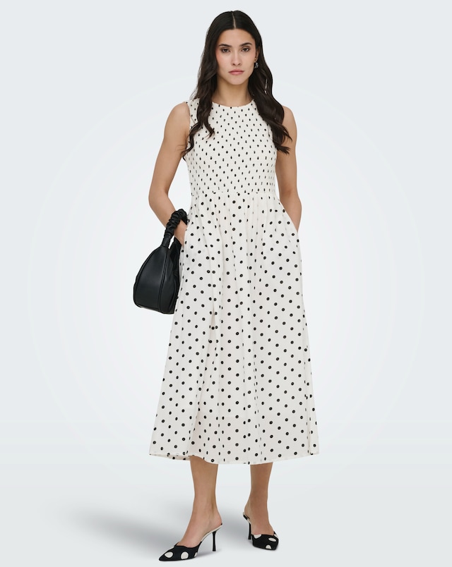 JDY Diego Woven Spot Midi Dress