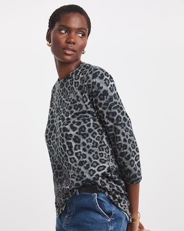 Longline Curved Hem 3/4 Sleeve Top