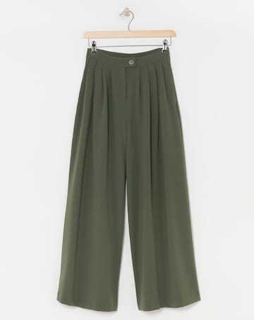 Olive Wide Leg Trousers