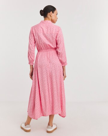 Tie Waist Midi Shirt Dress