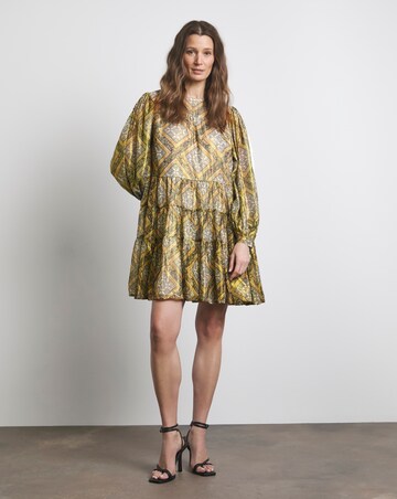 Print Tiered Swing Dress