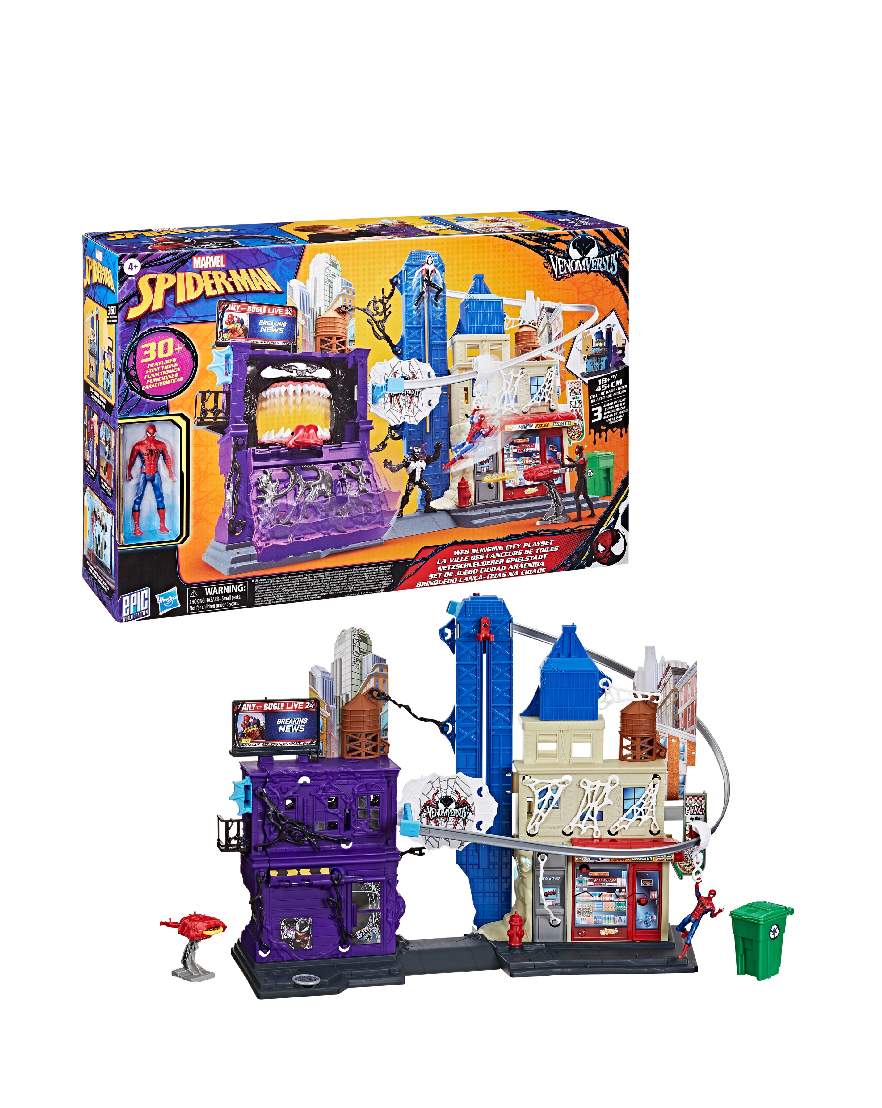 Marvel Spider-Man VenomVersus Web Slinging City Playset | JD Williams