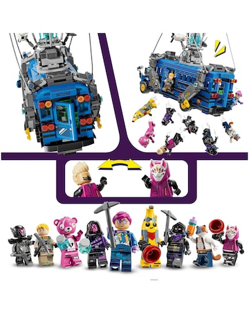 LEGO Fortnite Battle Bus Collectible Video Game Toy with Minifigures 77073
