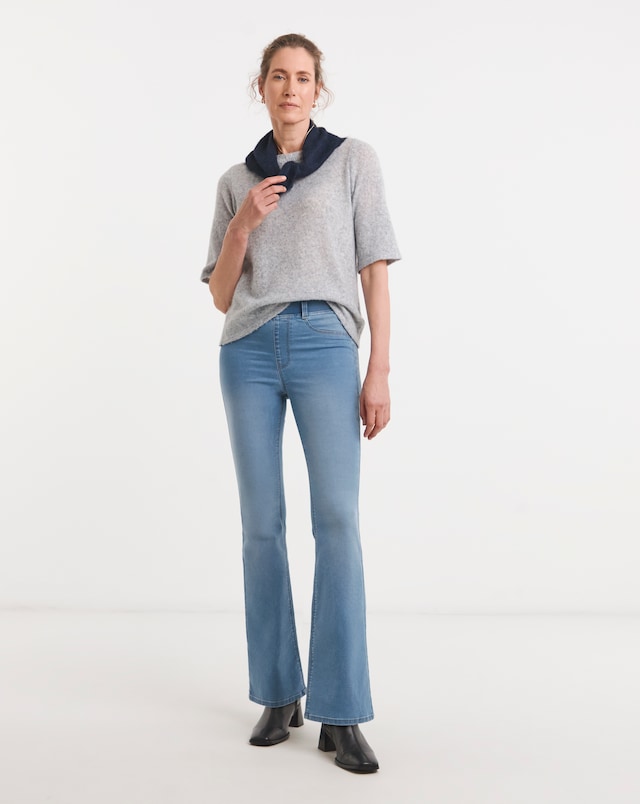 Light Blue Stretch Bootcut Jeggings