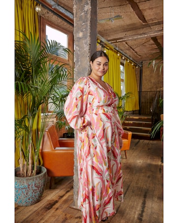FatFace Peony Painted Leaves Maxi Dress