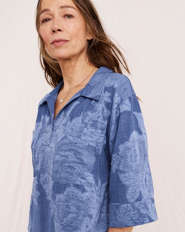 Julipa Textured Pop Over Blouse