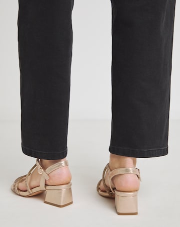 Nairobi Heeled Diamante Strappy Sandals Extra Wide EEE Fit