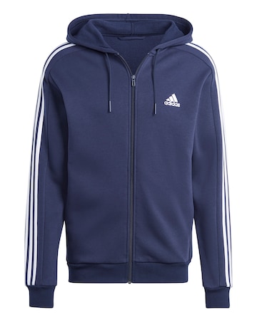 adidas 3-Stripes Fleece Full Zip Hoodie