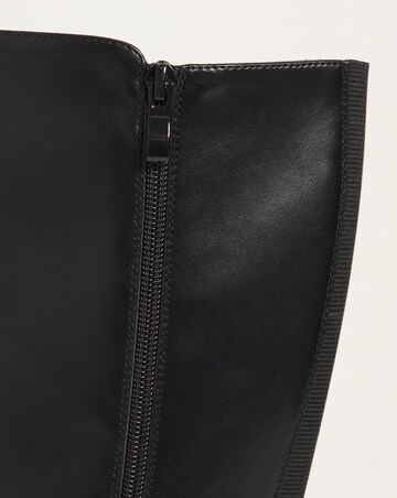 Cushion Walk Block Heel Knee High Boot Wide E Fit Curvy Calf