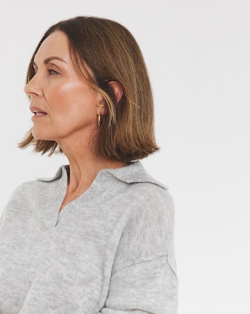 Grey Marl Collar Jumper