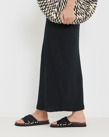 Hawthorne Suede Wood Effect Footbed Sandals - Wide Fit (E)