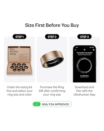 Ultrahuman Ring AIR Bluetooth Smart Ring - Brushed Rose Gold - Size 10
