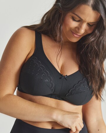 Pretty Secrets (2 Pack) Sally Non Wired Minimiser Bras (C-L) Black/Almond