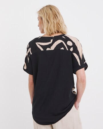 Pure Cotton Mono Woven Front Longline Top