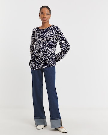 Crew Neck Balloon Sleeve Top