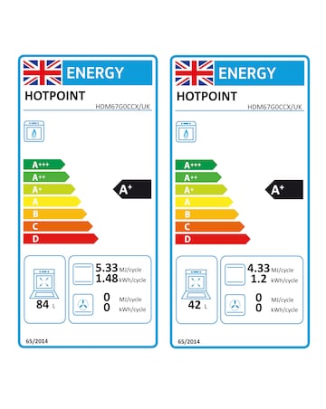 Hotpoint HDM67G0CCX/UK Gas Double Cooker - Stainless Steel