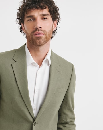 Regular Fit Linen Blend Suit Jacket