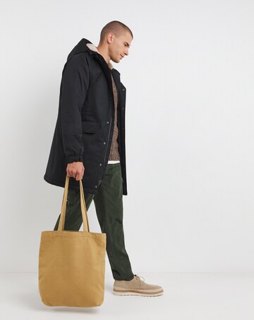 Black Water Resistant Borg Lined Parka