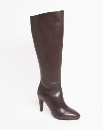 Leather High Leg Side Zip Boot E Fit Standard Calf