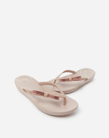 FitFlop Rose Iqushion Glitz-Bow Flip-Flops - Standard Fit (D)