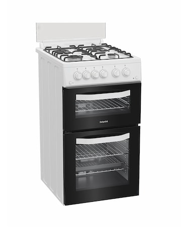Hotpoint HDG5GCW 50cm Gas Double Cooker - White