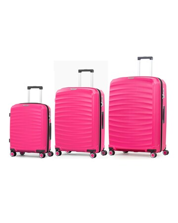 Rock Sunwave 3pc Suitcase Set - Pink