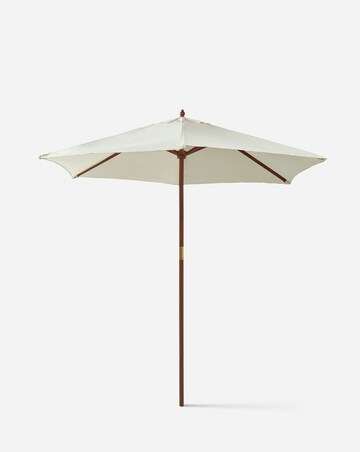 Charles Bentley Cream Wooden Parasol - 2.4m