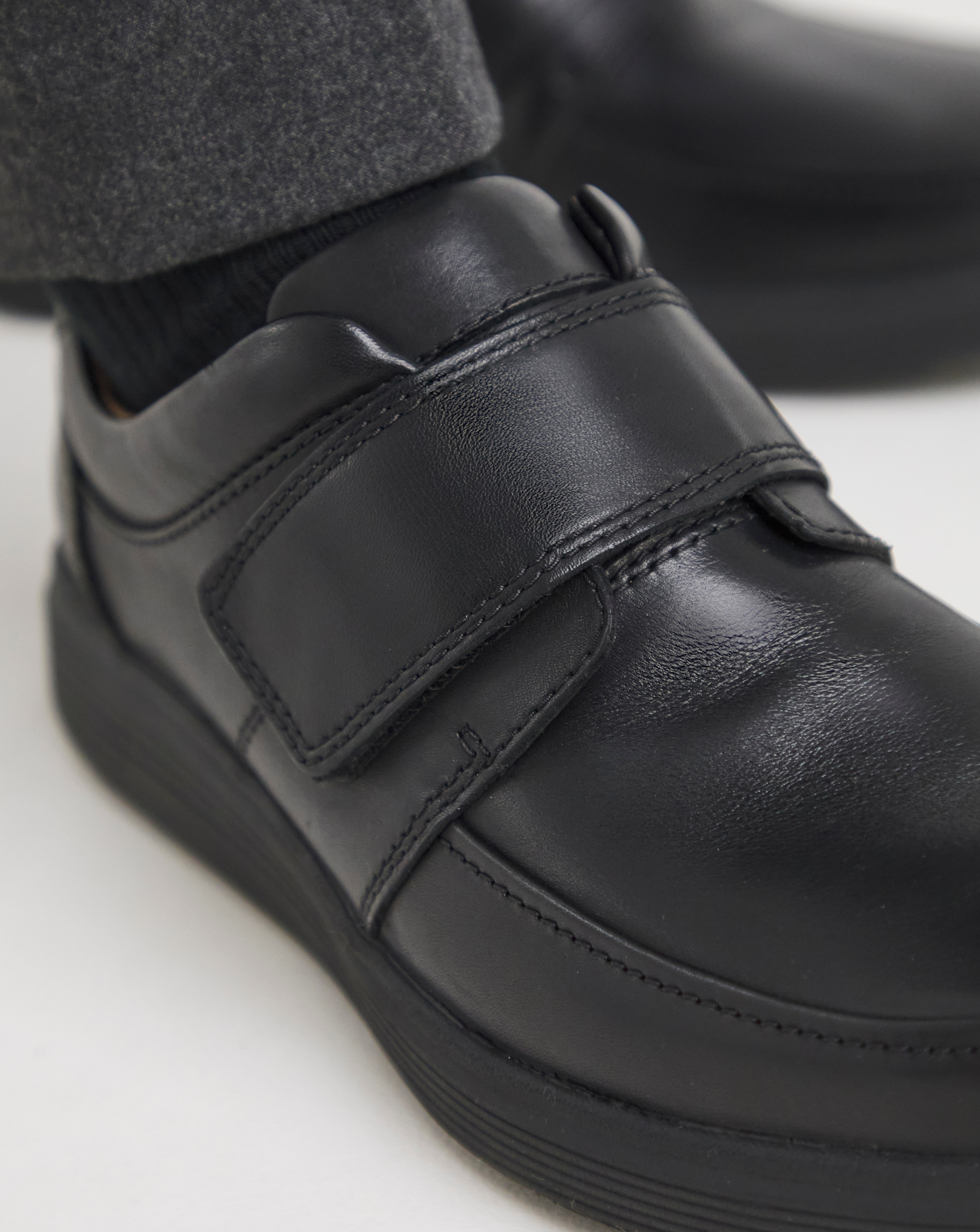 Clarks Un Abode Strap Wide Fit Shoes Black JD Williams