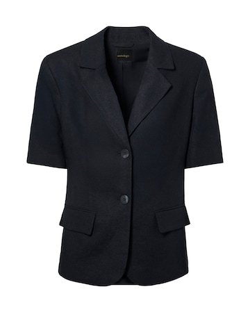 Anthology Linen Mix Half Sleeve Blazer