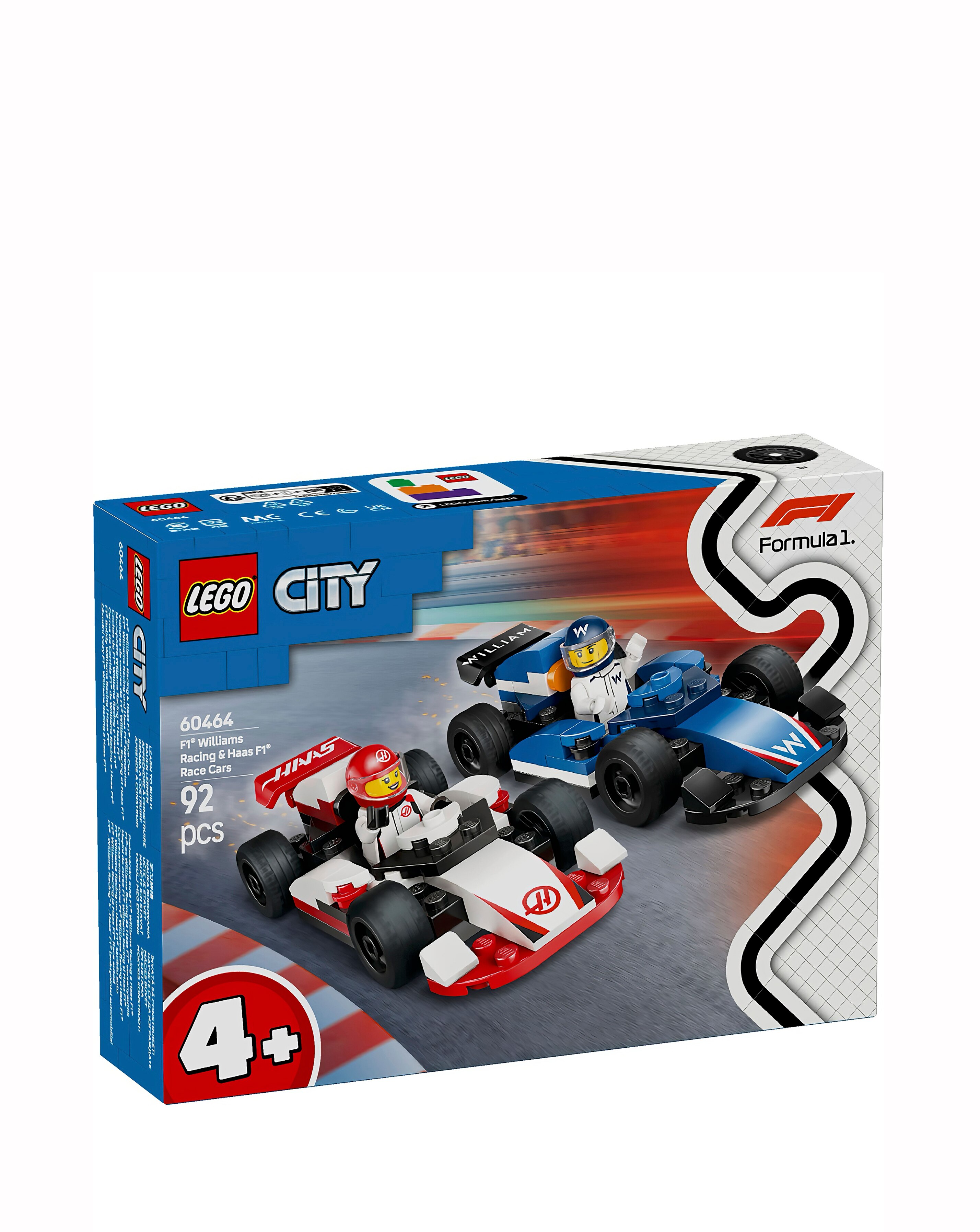 LEGO City F1 Williams Racing Haas F1 Race Cars Set 60464 JD