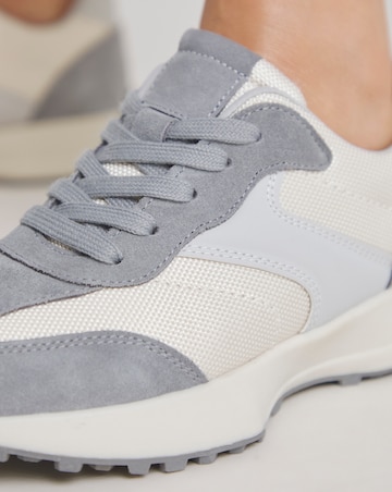 Akira Suede Retro Runner Trainer - Wide Fit (E)